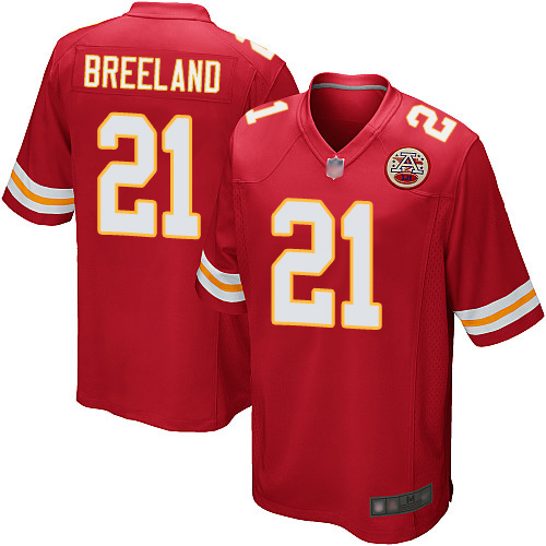 Men Kansas City Chiefs #21 Breeland Bashaud Game Red Team Color Football Nike NFL Jersey